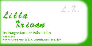 lilla krivan business card